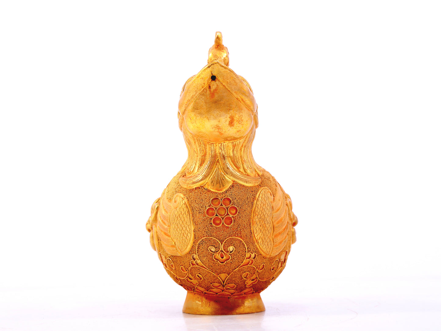 An exquisite gilt bronze auspicious animal ewer