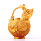 An exquisite gilt bronze auspicious animal ewer