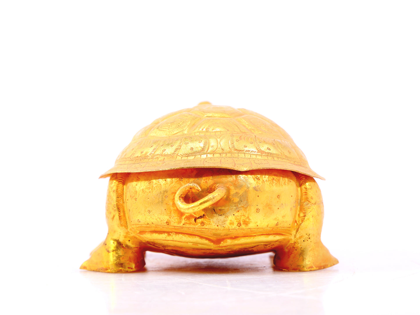 An exquisite gilt bronze animal-shaped box