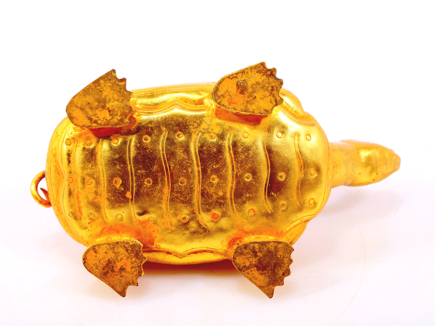 An exquisite gilt bronze animal-shaped box