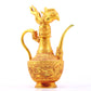 An exquisite gilt bronze ewer with dragon and phoenix patterns