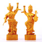 A group of solemn gilt bronze statues of the Heavenly King