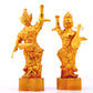 A group of solemn gilt bronze statues of the Heavenly King