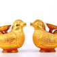 A pair of exquisite gilt bronze bird-shaped ewers