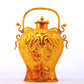 An exquisite gilt bronze fish-shaped bottle,