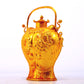 An exquisite gilt bronze fish-shaped bottle,