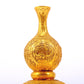 An exquisite gilt bronze gourd vase with lotus and dragon patterns.