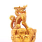 An exquisite gilt bronze dragon ornament