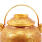 An exquisite gilt bronze jar with flower and bird patterns and lid