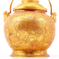 An exquisite gilt bronze jar with flower and bird patterns and lid