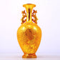 An exquisite gilt bronze amphorae with auspicious clouds and phoenix patterns