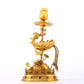 A pair of exquisite gilt bronze phoenix candlesticks