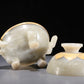 A Precious White Jade Gold-Mounted Tripod Censer And Cover