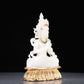 Precious White Jade Gold-Mounted Figure Of Bodhisattva