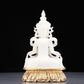 Precious White Jade Gold-Mounted Figure Of Bodhisattva