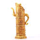 An exquisite gilt bronze ewer inlaid with a multi-twined lotus and eight talisman patterns.