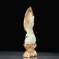 Precious White Jade Gold-Mounted Figure Of Bodhisattva