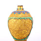 An exquisite gilt bronze vase inlaid with hundreds of treasures, auspicious clouds and dragon patterns