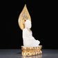 A Precious White Jade Gold-Mounted Figure Of Buddha Shakyamuni