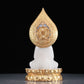 A Precious White Jade Gold-Mounted Figure Of Buddha Shakyamuni