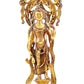 A serene gilt bronze statue of Bodhisattva