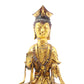 A serene gilt bronze statue of Bodhisattva