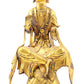 A serene gilt bronze statue of Bodhisattva