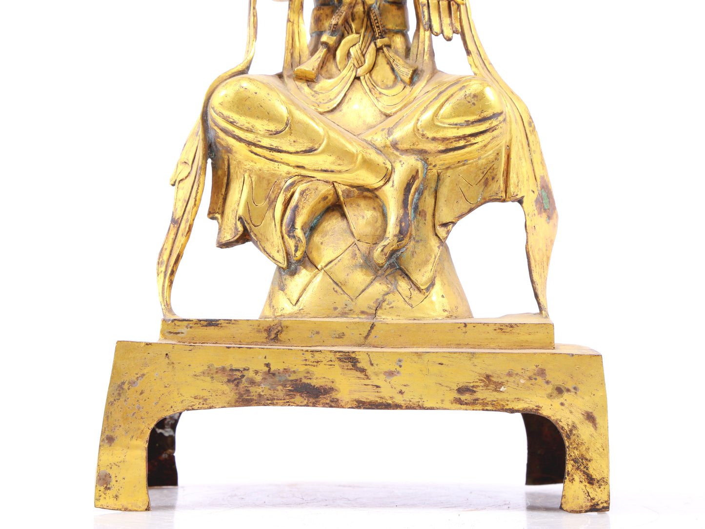 A serene gilt bronze statue of Bodhisattva