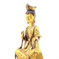 A serene gilt bronze statue of Bodhisattva