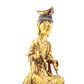 A serene gilt bronze statue of Bodhisattva