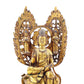 A serene gilt bronze statue of Bodhisattva