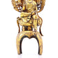 A serene gilt bronze statue of Bodhisattva