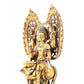 A serene gilt bronze statue of Bodhisattva