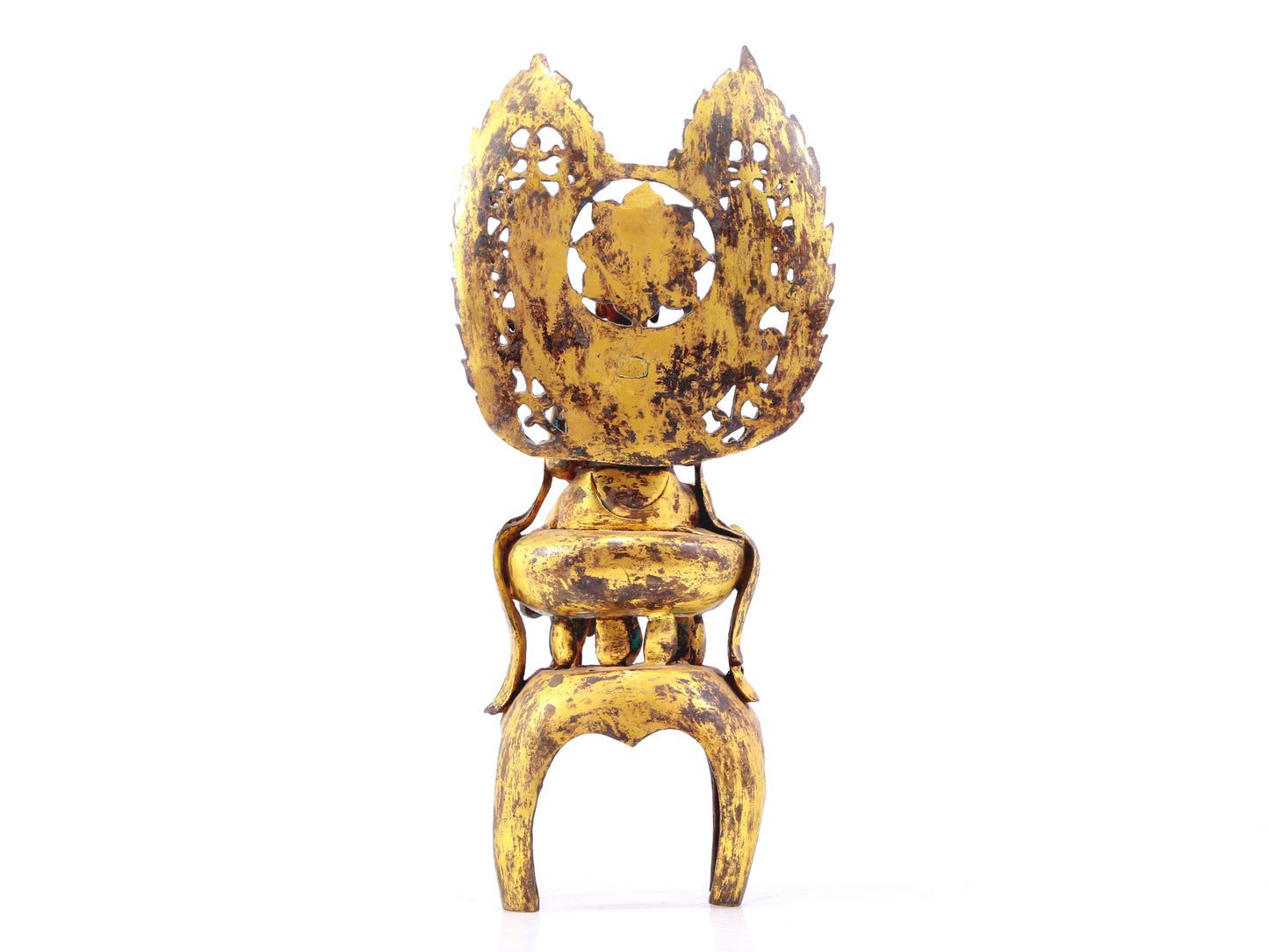 A serene gilt bronze statue of Bodhisattva