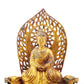 A serene gilt bronze statue of Gautama Buddha