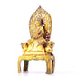 A serene gilt bronze statue of Gautama Buddha