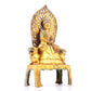 A serene gilt bronze statue of Gautama Buddha