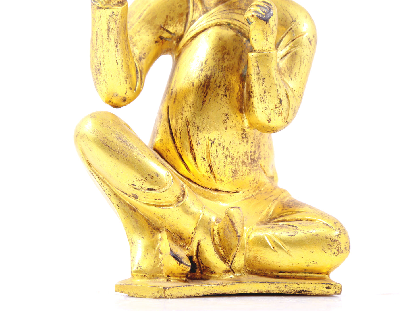 A serene gilt bronze figure