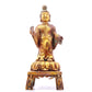 A serene gilt-bronze Tathagata statue