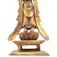 A serene gilt bronze statue of Bodhisattva