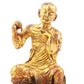 A serene gilt bronze Arhat statue