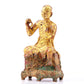 A serene gilt bronze Arhat statue