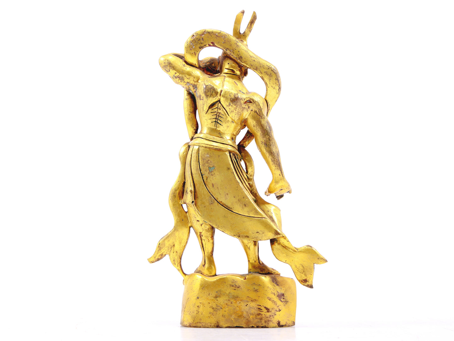 Two solemn gilt bronze Vajra statues,