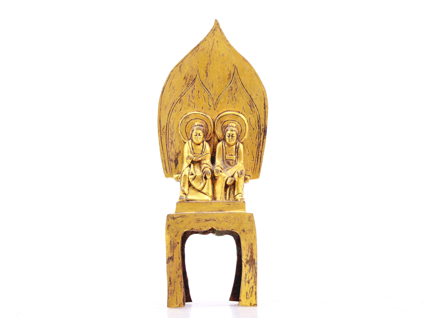 A serene gilt bronze figure