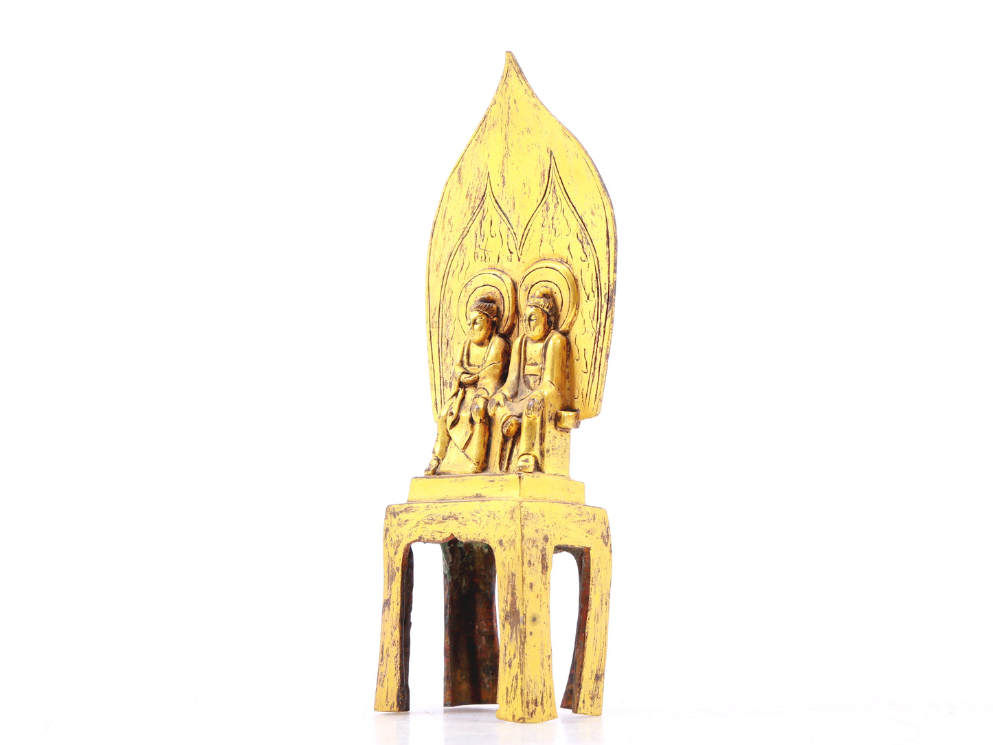 A serene gilt bronze figure