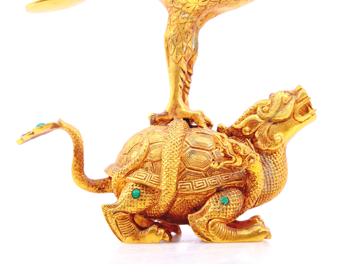 A pair of gilt bronze censers inlaid with hundreds of treasures and auspicious animals