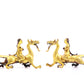 A pair of gilt bronze auspicious animal ornaments