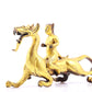 A pair of gilt bronze auspicious animal ornaments