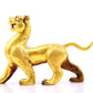 An exquisite gilt bronze leopard ornament