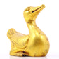 An exquisite gilt bronze duck ornament